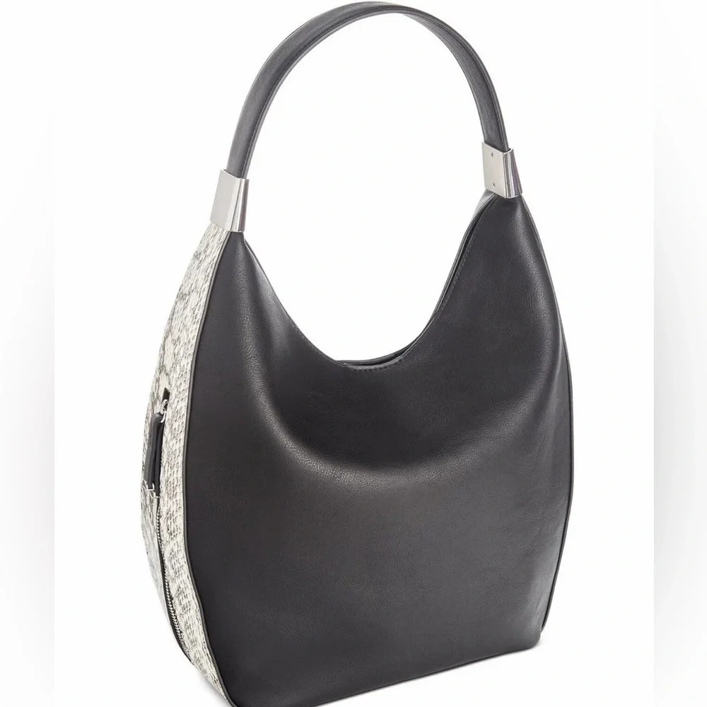 NWT Elegant Alfani Black and Snakeskin Women's Hobo Bag